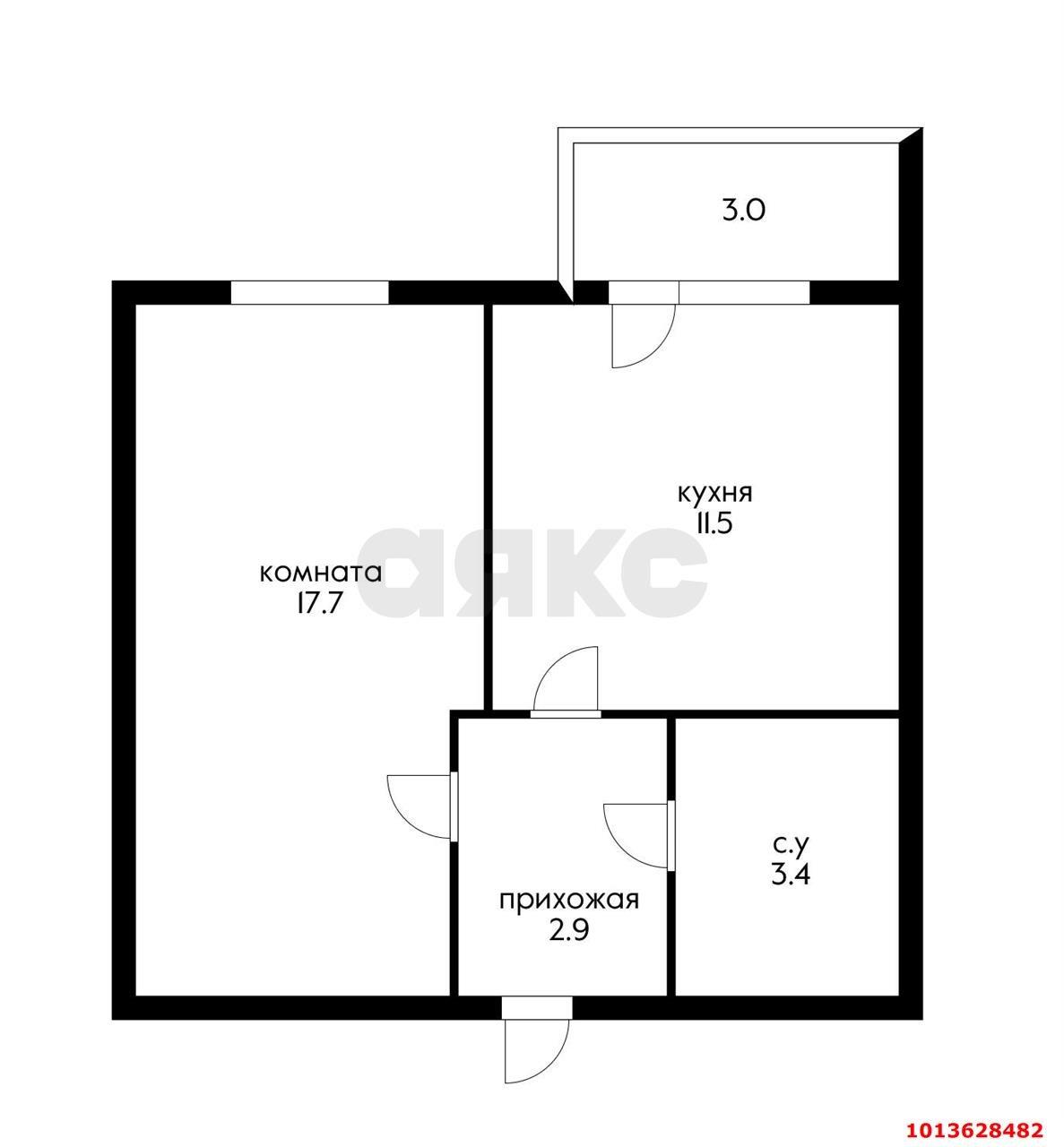 Фото №12: 1-комнатная квартира 40 м² - Краснодар, Прикубанский внутригородской округ, ул. Кирилла Россинского, 69