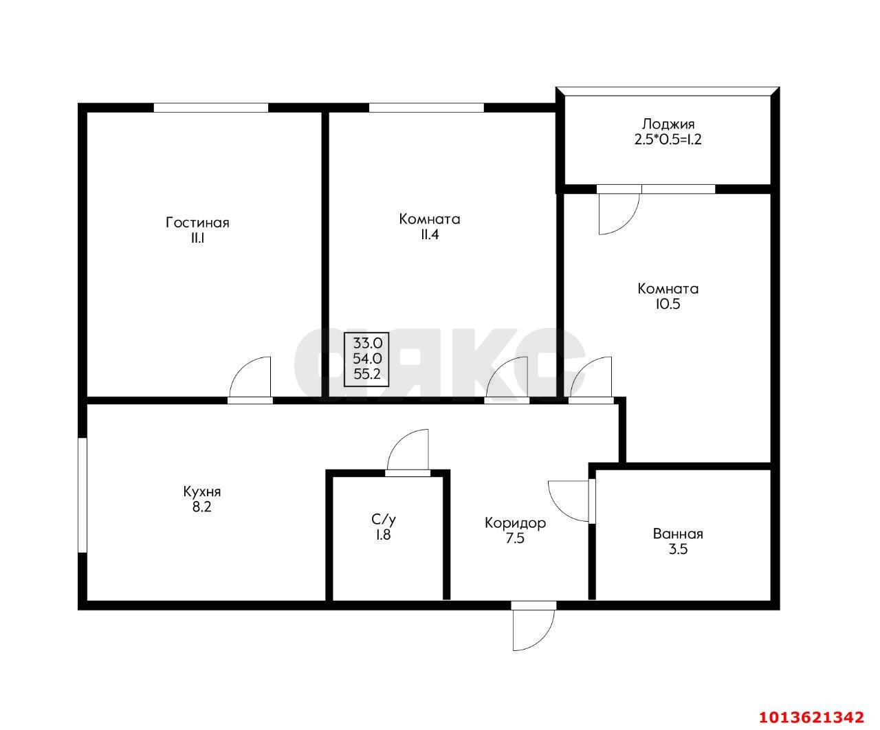 Фото №3: 3-комнатная квартира 60 м² - Краснодар, жилой комплекс Дыхание, ул. Лётчика Позднякова, 2к21