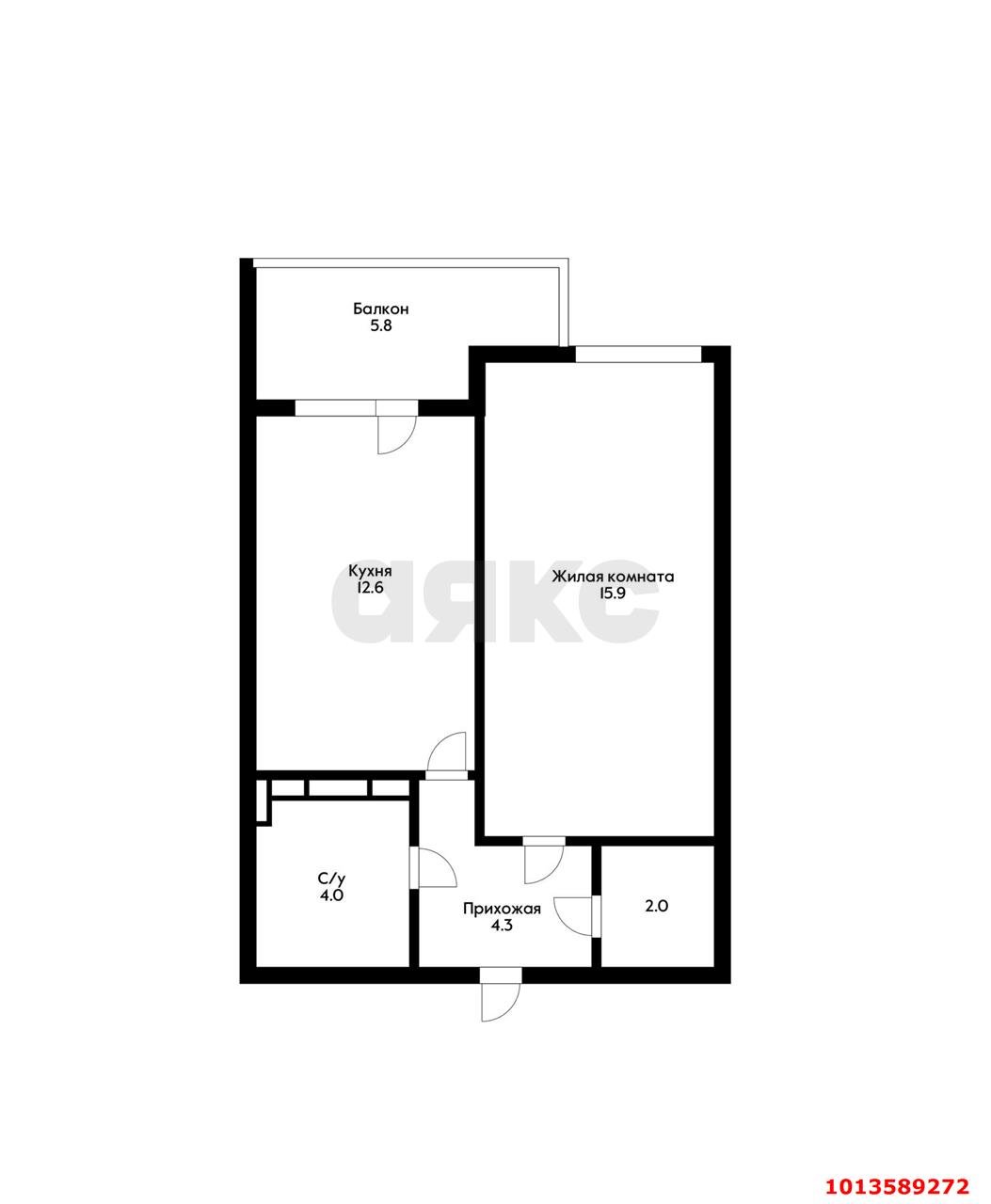 Фото №14: 1-комнатная квартира 38 м² - Краснодар, жилой комплекс Дуэт, ул. Душистая, 79к1