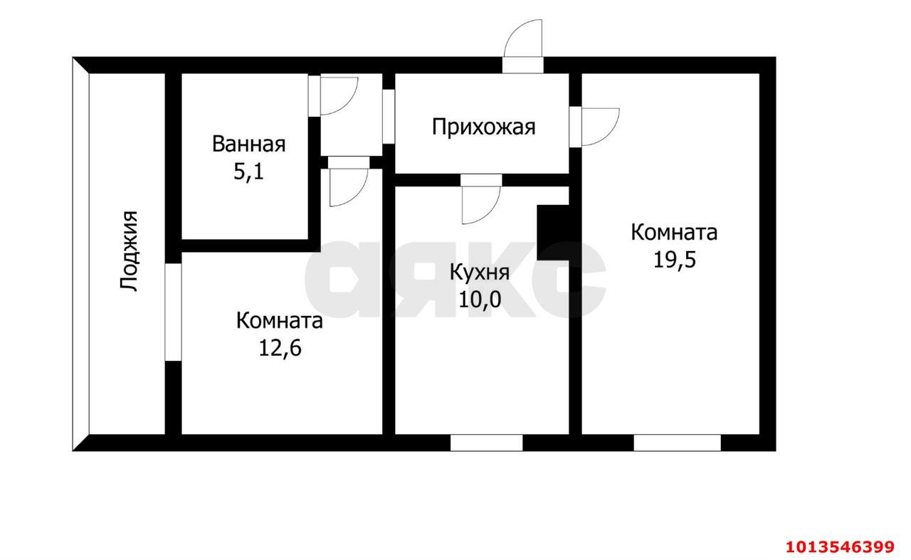 Фото №13: 2-комнатная квартира 56 м² - Краснодар, Юбилейный, ул. Думенко, 14