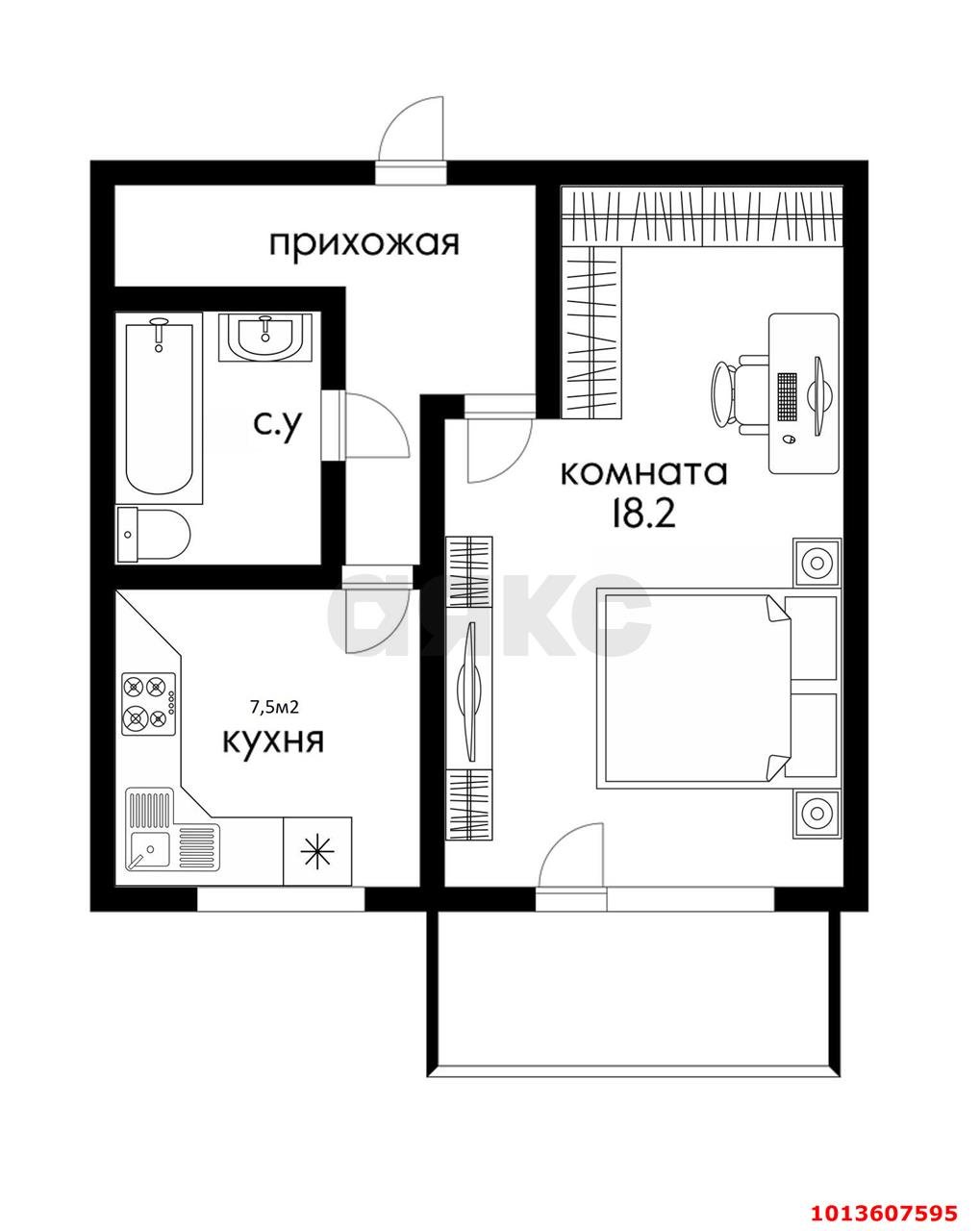 Фото №10: 1-комнатная квартира 37 м² - Энем, ул. Фрунзе, 11