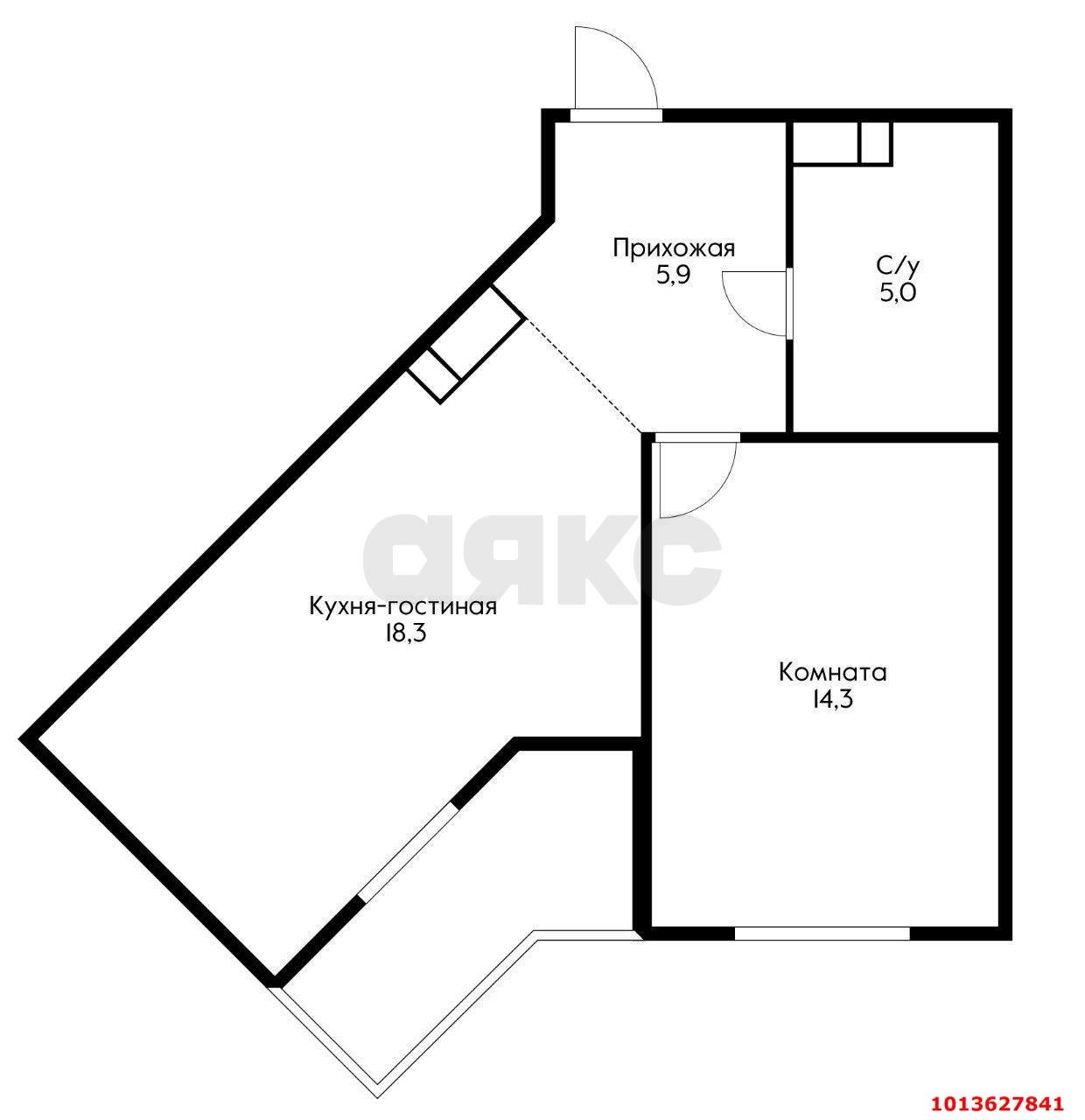 Фото №6: 1-комнатная квартира 45 м² - Краснодар, 2-я Площадка, ул. Ветеранов, 85