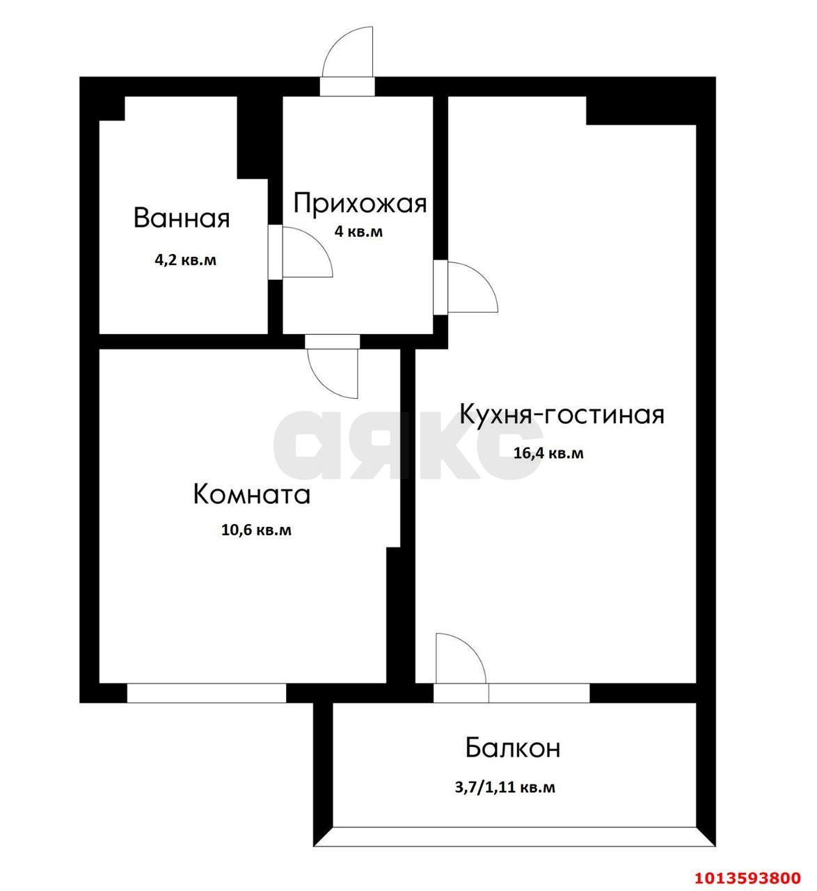 Фото №5: 1-комнатная квартира 39 м² - Краснодар, жилой комплекс Мой Город, ул. Западный Обход, 39