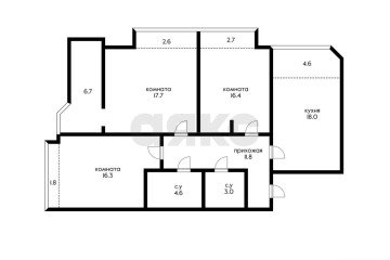 Фото №4: 3-комнатная квартира 106 м² - Краснодар, мкр. Фестивальный, ул. Эльбрусская