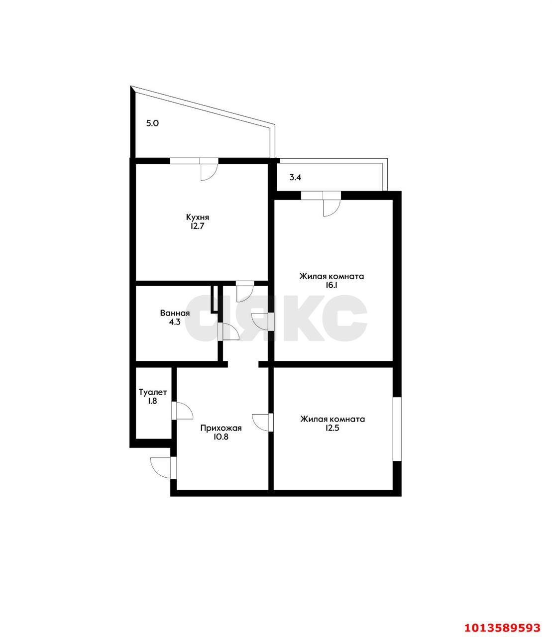 Фото №9: 2-комнатная квартира 64 м² - Краснодар, Молодёжный, ул. Дубравная, 19