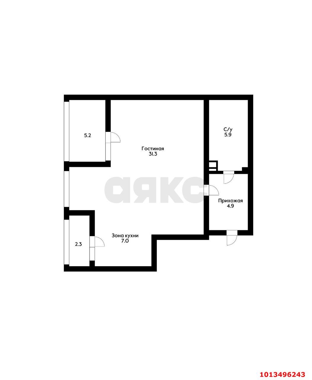 Фото №18: 1-комнатная квартира 56 м² - Краснодар, жилой комплекс Самолёт, ул. Западный Обход, 39/2