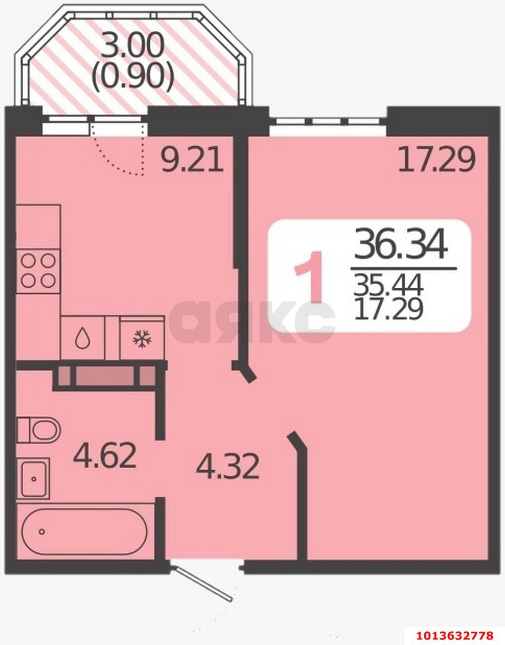 Фото №14: 1-комнатная квартира 40 м² - Краснодар, Славянский, ул. Красных Партизан, 1/4к15