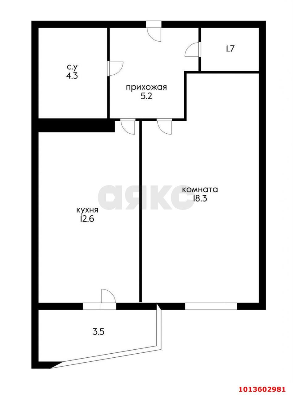 Фото №9: 1-комнатная квартира 42 м² - Краснодар, жилой комплекс Валентина, ул. имени Дзержинского, 64/2