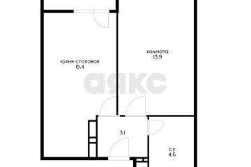 Фото №3: 1-комнатная квартира 40 м² - Краснодар, мкр. жилой комплекс Дыхание, ул. Лётчика Позднякова, 2к18