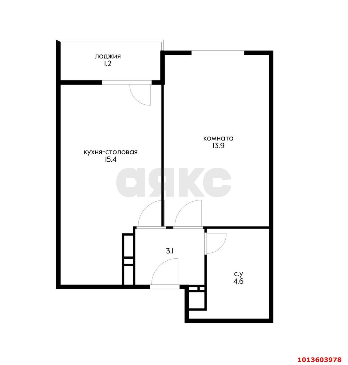 Фото №3: 1-комнатная квартира 40 м² - Краснодар, жилой комплекс Дыхание, ул. Лётчика Позднякова, 2к18