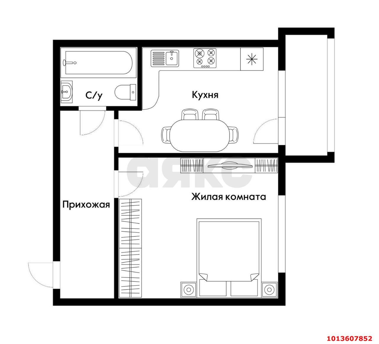 Фото №7: 1-комнатная квартира 35 м² - Краснодар, Прикубанский внутригородской округ, ул. Сахалинская, 10