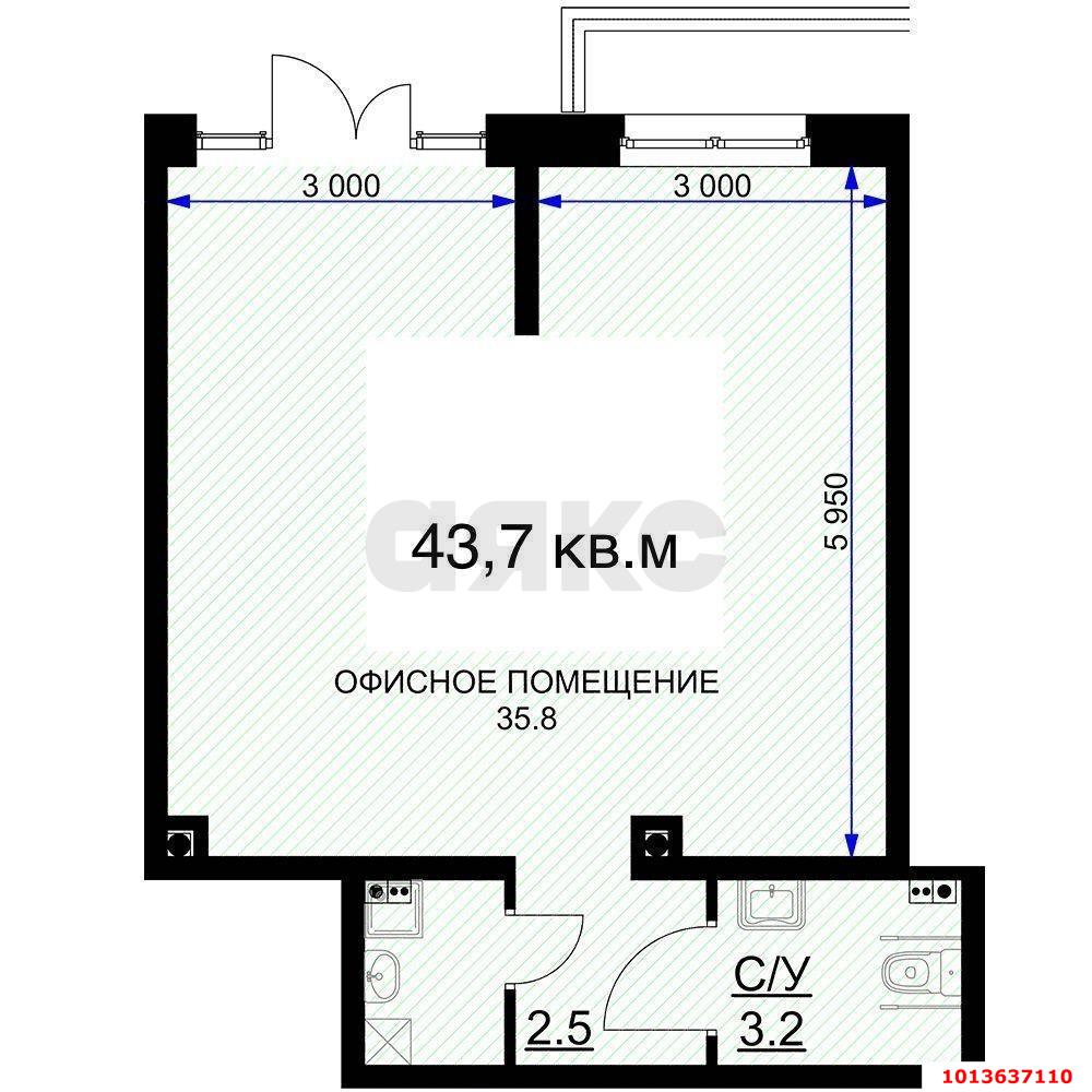 Фото №7: Торговое помещение 44 м² - Краснодар, жилой комплекс Ракурс, ул. имени Героя Ростовского, 8