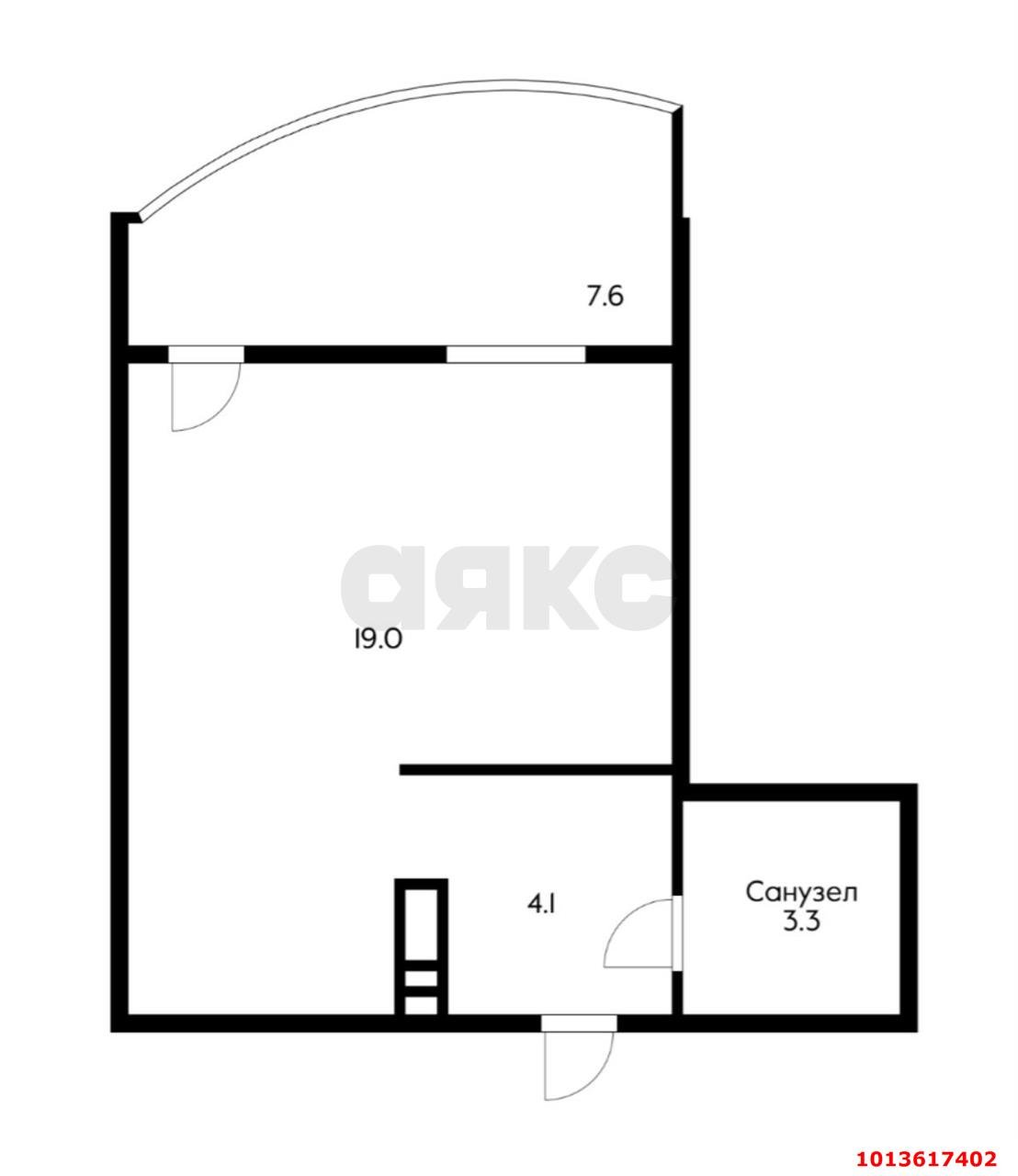 Фото №6: Студия 26 м² - Краснодар, жилой комплекс Самолёт-3, ул. Ивана Беличенко, 85