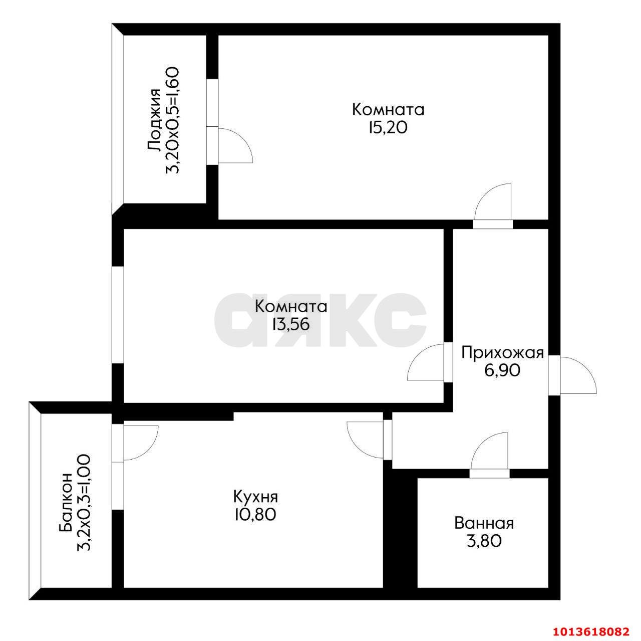 Фото №13: 2-комнатная квартира 53 м² - Краснодар, Молодёжный, ул. Дубравная, 1