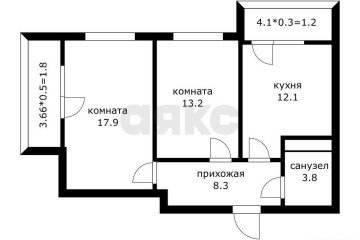 Фото №1: 2-комнатная квартира 61 м² - Краснодар, мкр. Молодёжный, ул. Дубравная, 1