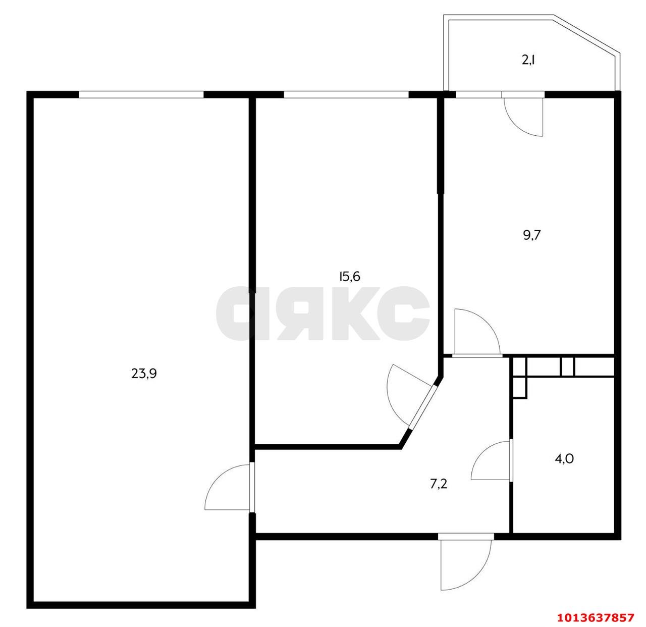 Фото №14: 2-комнатная квартира 60 м² - Краснодар, жилой комплекс Видный, ул. Командорская, 3к1