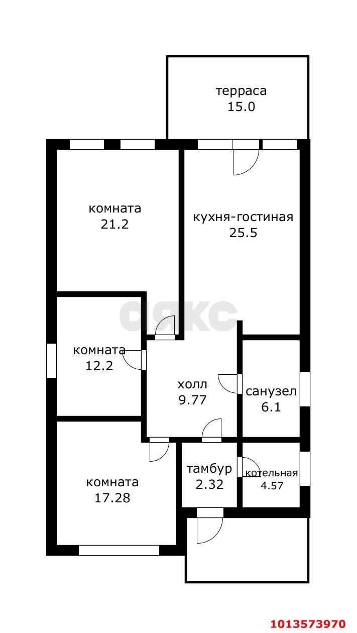 Фото №15: Дом 130&nbsp;м² + 5&nbsp;сот., 1&nbsp;эт. - Южный, ул. Брусничная, 18