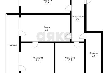 Фото №3: 3-комнатная квартира 67 м² - Краснодар, мкр. жилой комплекс Радуга, ул. Евгении Жигуленко, 7