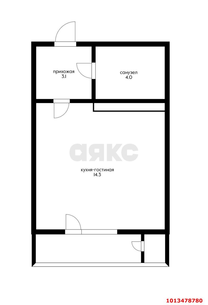 Фото №2: Студия 21 м² - Краснодар, жилой комплекс Мой Город, ул. Западный Обход, 39/1к3