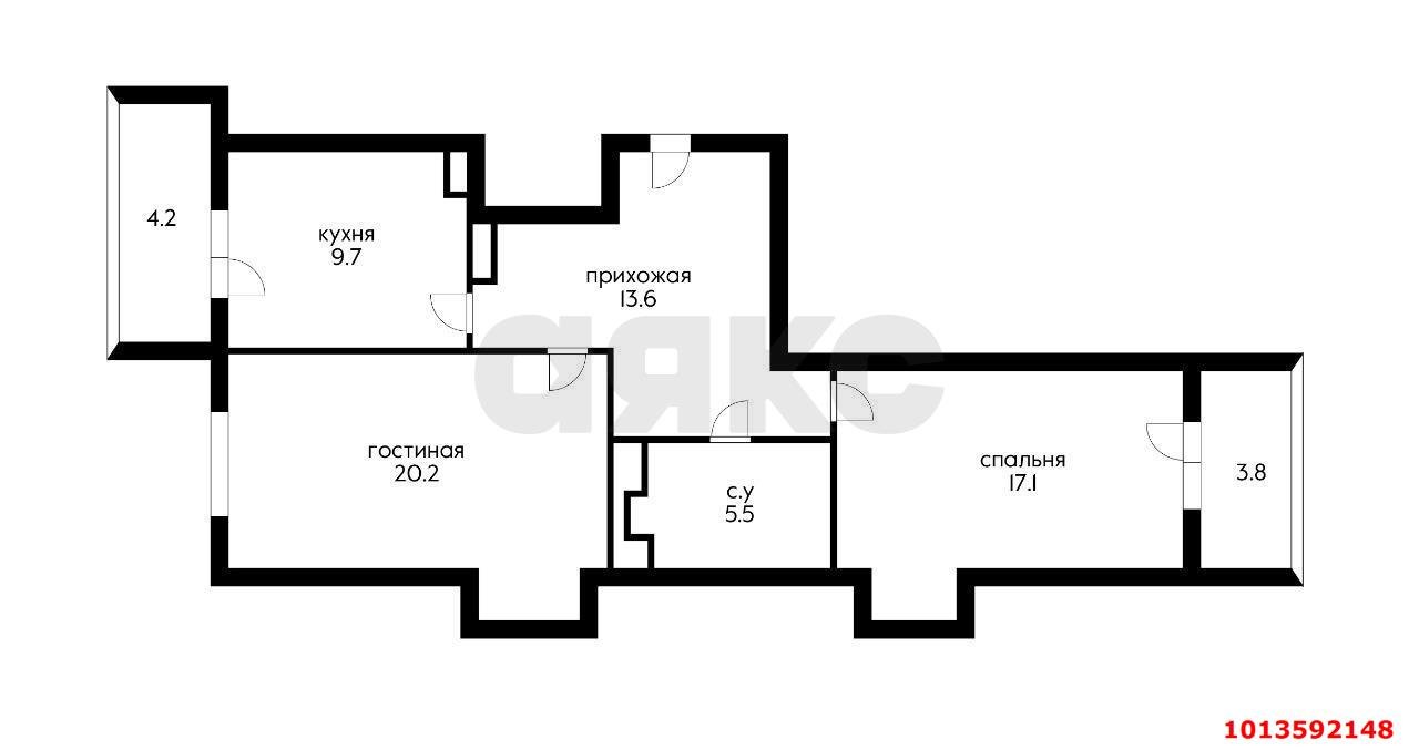 Фото №14: 2-комнатная квартира 63 м² - Краснодар, Черёмушки, ул. Айвазовского, 116к1