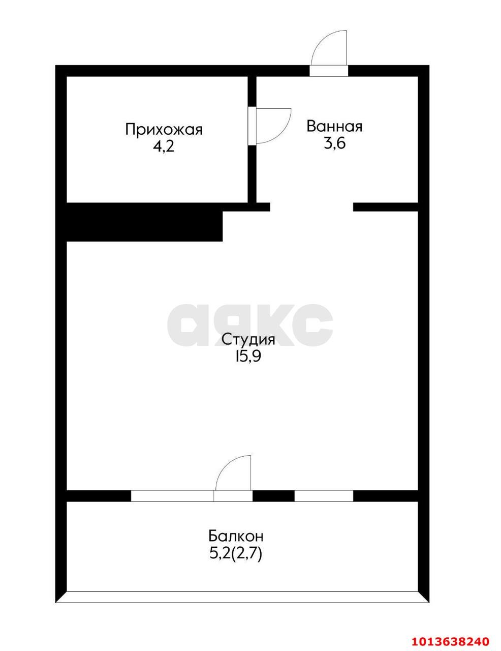 Фото №3: Студия 32 м² - Краснодар, Табачная Фабрика, ул. Колхозная, 3