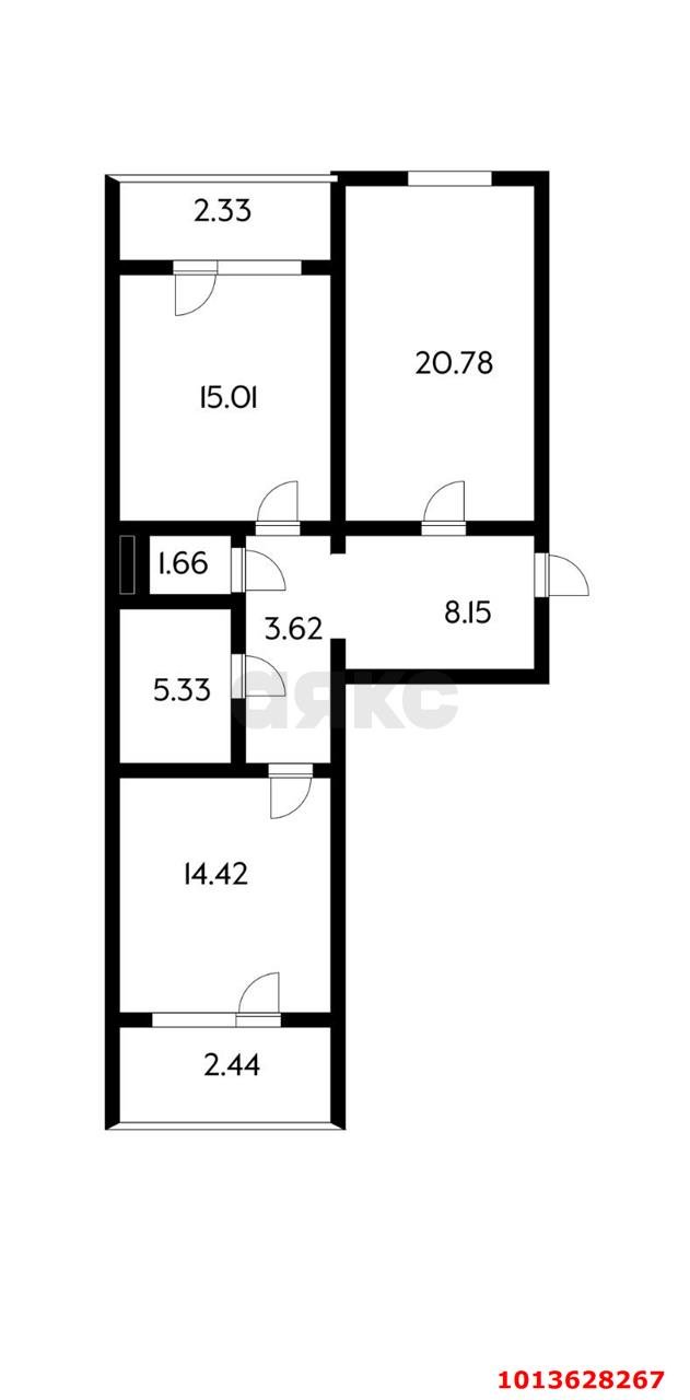 Фото №14: 2-комнатная квартира 80 м² - Краснодар, Музыкальный, ул. Аксайская, 59