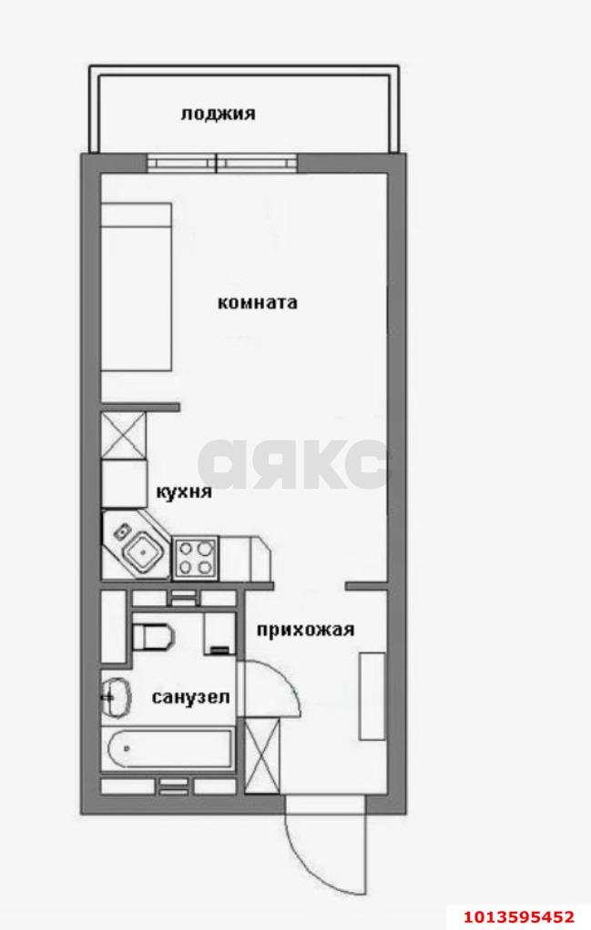 Фото №4: Студия 22 м² - Краснодар, жилой комплекс Абрикос, ул. 5-я Дорожная, 68к2