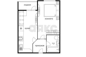 Фото №3: 1-комнатная квартира 35 м² - Краснодар, мкр. имени Петра Метальникова, ул. Петра Метальникова, 36