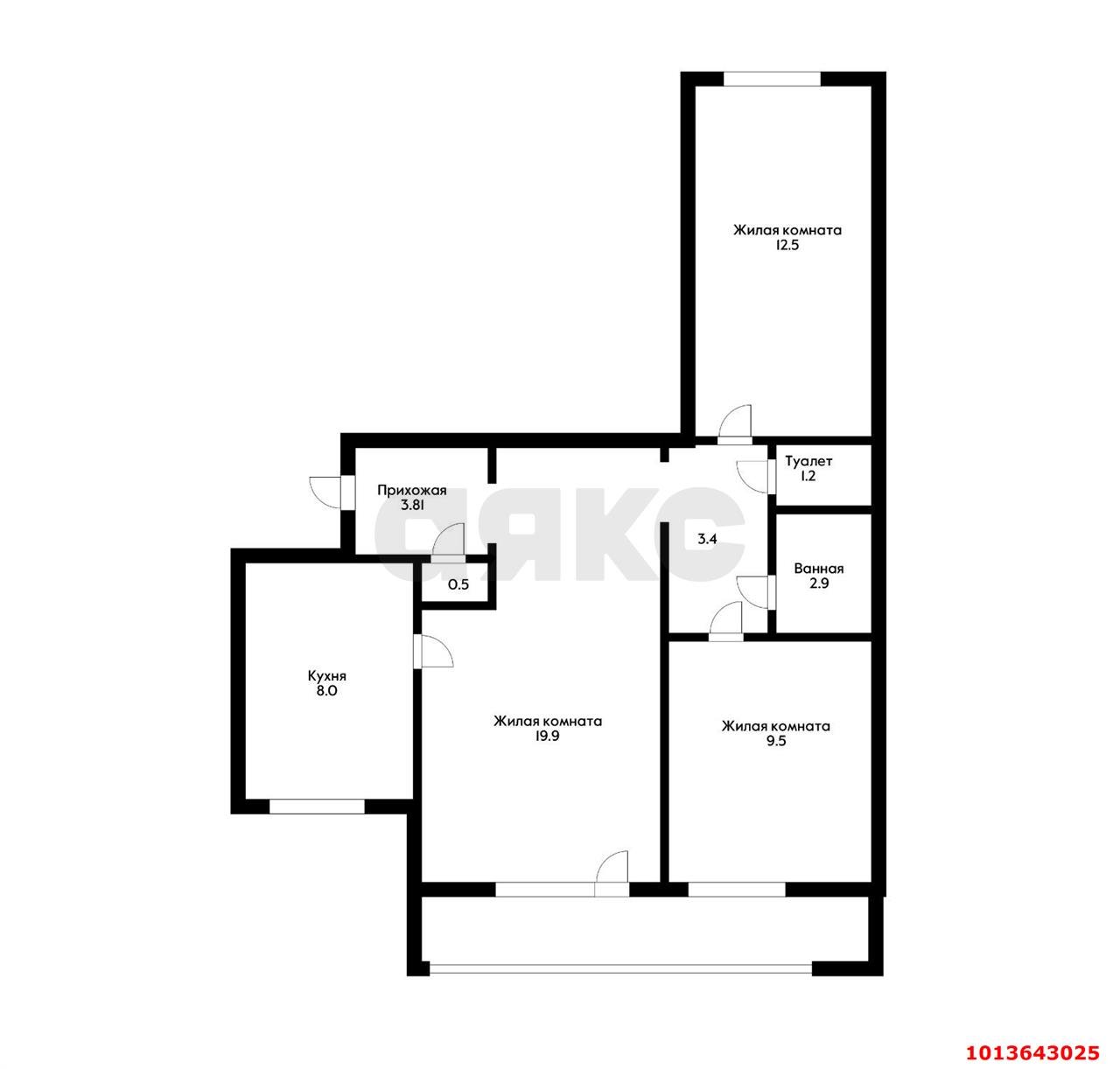 Фото №4: 3-комнатная квартира 67 м² - Краснодар, Комсомольский, ул. Симферопольская, 16