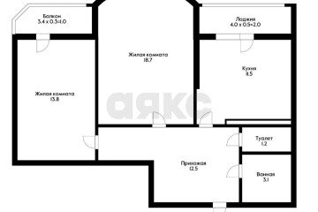 Фото №2: 2-комнатная квартира 61 м² - Краснодар, мкр. жилой комплекс На Стахановской, ул. Стахановская, 1