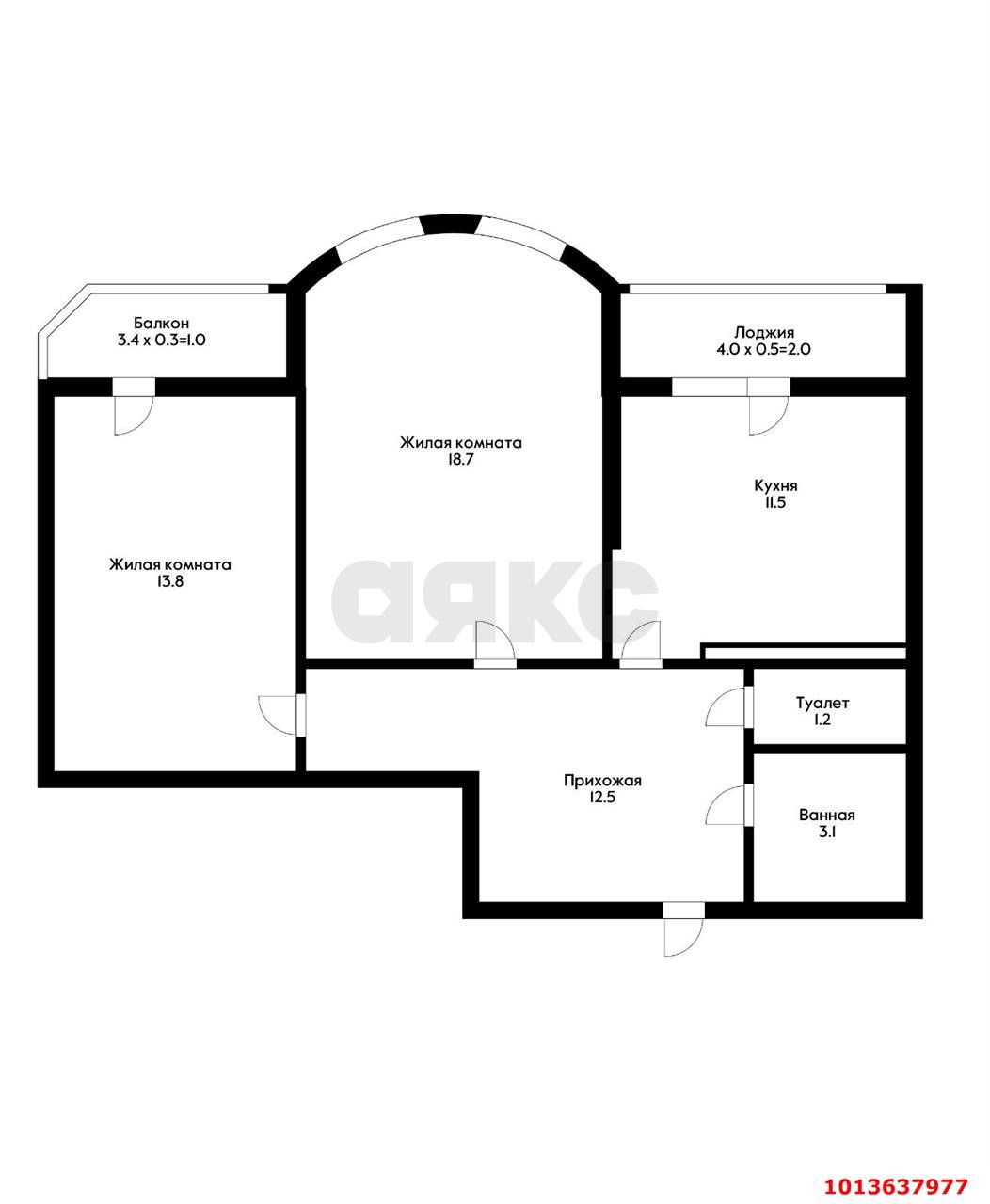 Фото №2: 2-комнатная квартира 61 м² - Краснодар, жилой комплекс На Стахановской, ул. Стахановская, 1