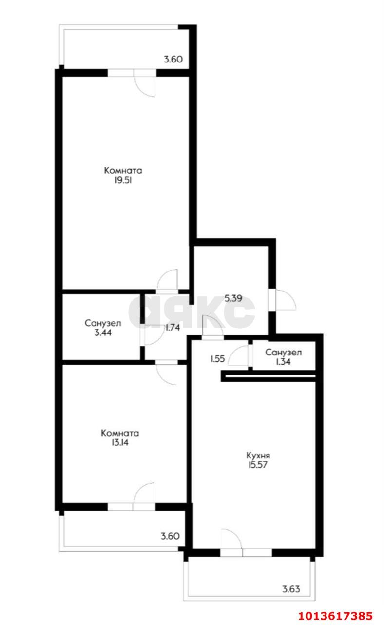 Фото №13: 2-комнатная квартира 70 м² - Краснодар, жилой комплекс Квартал № 6, ул. имени 75-летия Победы, 26