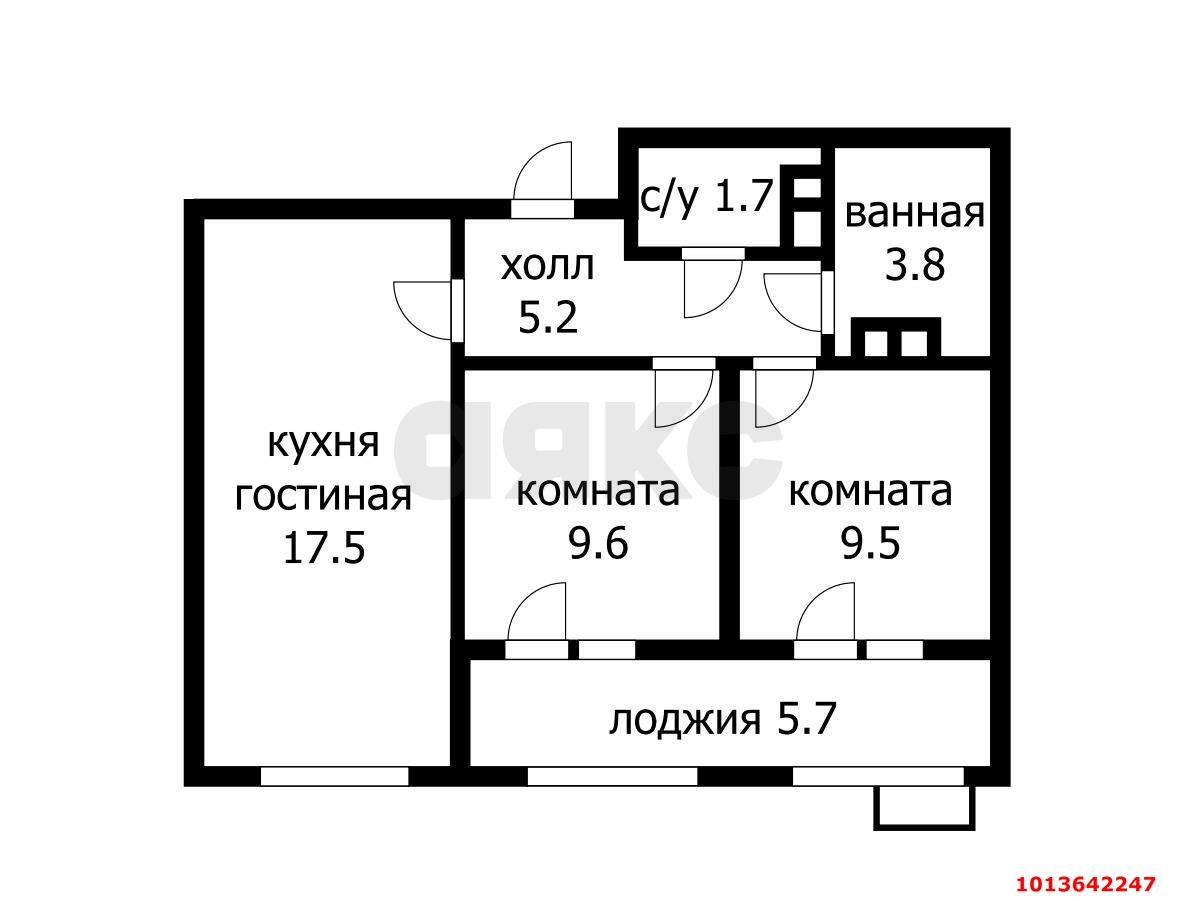 Фото №3: 2-комнатная квартира 54 м² - Краснодар, жилой комплекс Новелла, ул. Питерская, 40к5