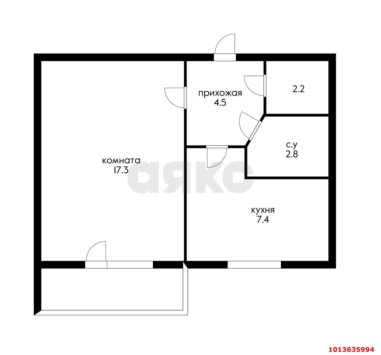 Фото №13: 1-комнатная квартира 36 м² - Краснодар, Комсомольский, ул. 30-й Иркутской Дивизии, 10/1