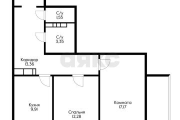 Фото №5: 2-комнатная квартира 79 м² - Краснодар, мкр. жилой комплекс Дуэт, ул. Душистая, 79к2