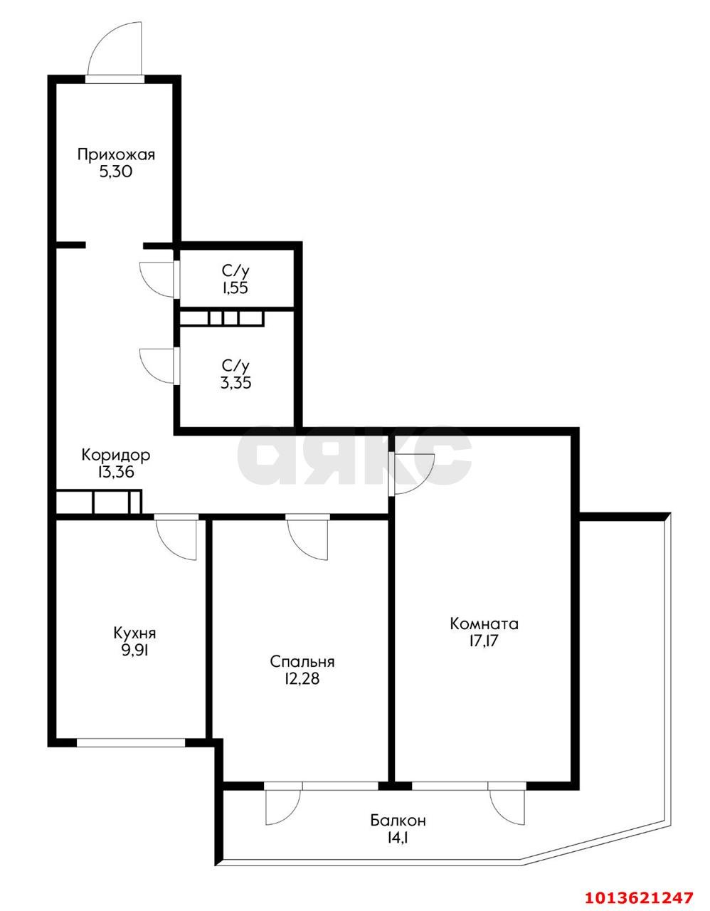 Фото №5: 2-комнатная квартира 79 м² - Краснодар, жилой комплекс Дуэт, ул. Душистая, 79к2