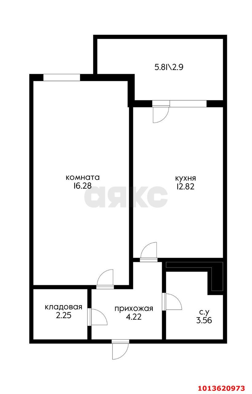 Фото №12: 1-комнатная квартира 45 м² - Краснодар, жилой комплекс Дуэт, ул. Душистая, 79к1