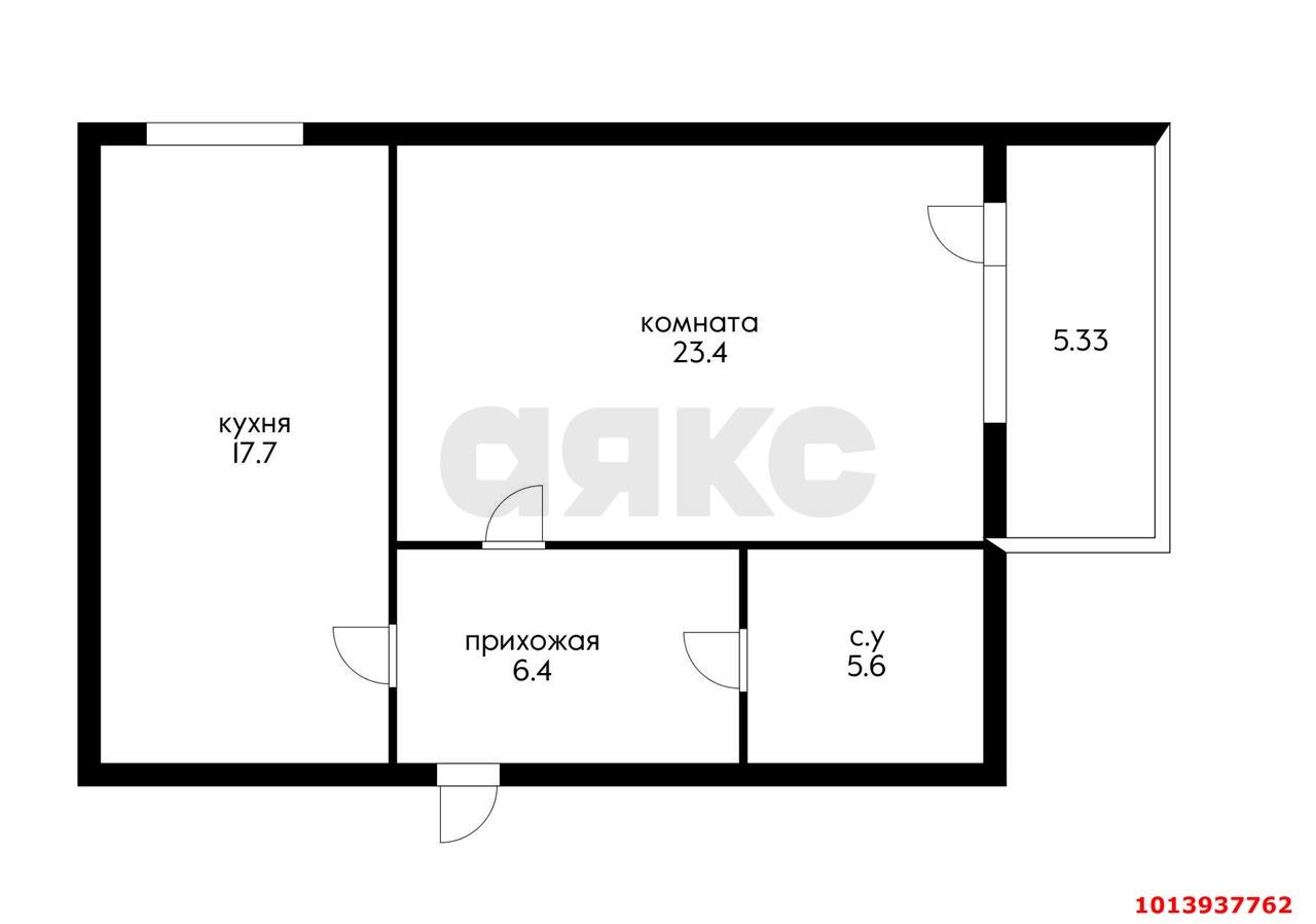 Фото №8: 1-комнатная квартира 54&nbsp;м², 3/4&nbsp;эт. - Краснодар, мкр. Прикубанский внутригородской округ, ул. Городская, 18