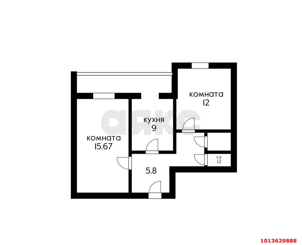 Фото №9: 2-комнатная квартира 49 м² - Краснодар, Западный внутригородской округ, ул. Красных Партизан, 541