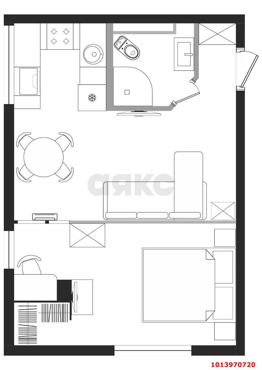 Фото №9: 1-комнатная квартира 37 м² - Сочи, Светлана, ул. Яна Фабрициуса, 31