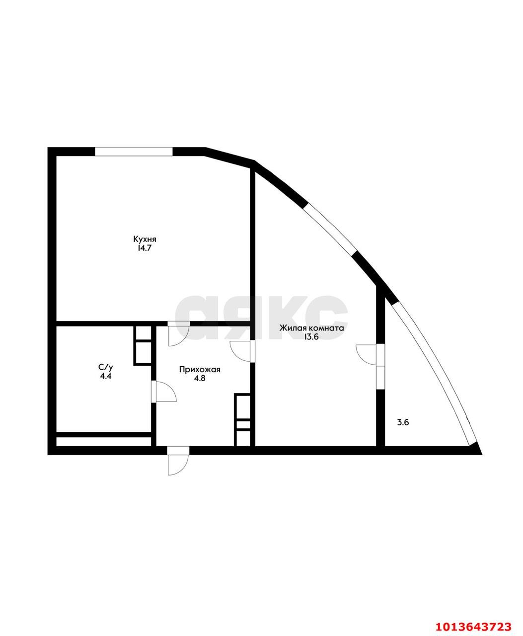 Фото №7: 1-комнатная квартира 42 м² - Краснодар, жилой комплекс Фонтаны, ул. Воронежская, 47/14