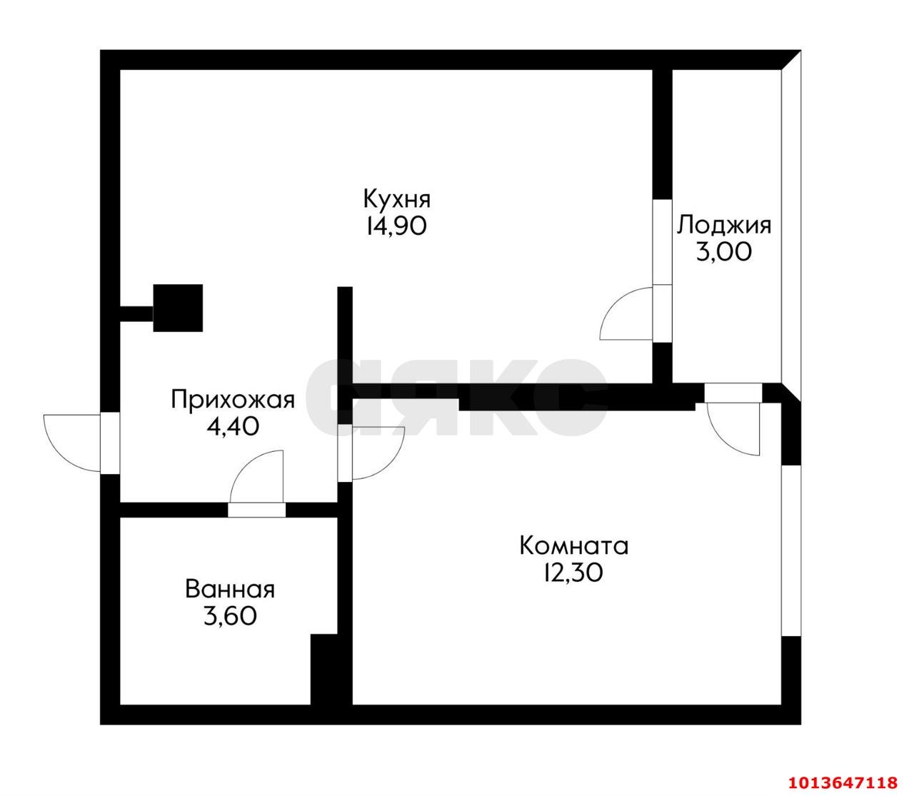 Фото №16: 1-комнатная квартира 37 м² - Краснодар, жилой комплекс Самолёт-3, ул. Константина Гондаря, 93