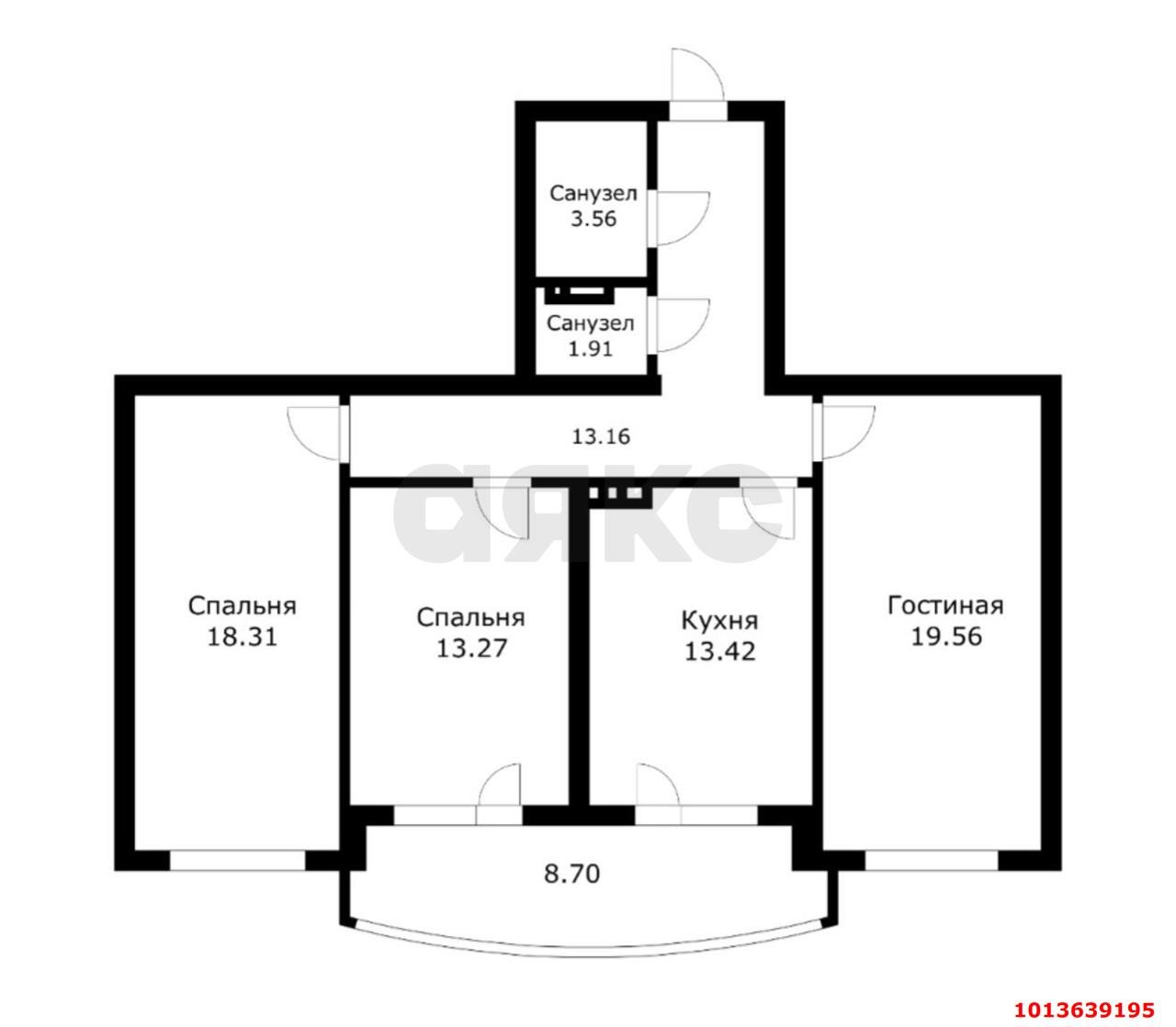 Фото №12: 3-комнатная квартира 87 м² - Краснодар, 7-й квартал, ул. Боспорская, 12