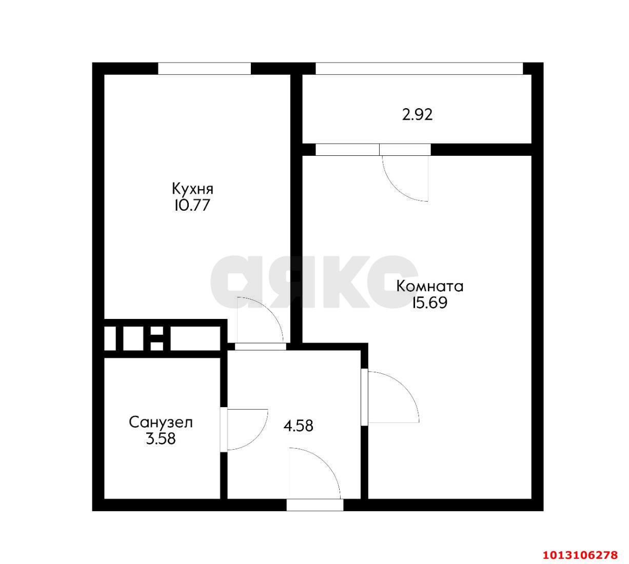 Фото №10: 1-комнатная квартира 38 м² - Краснодар, жилой комплекс Фонтаны, ул. Воронежская, 47/10