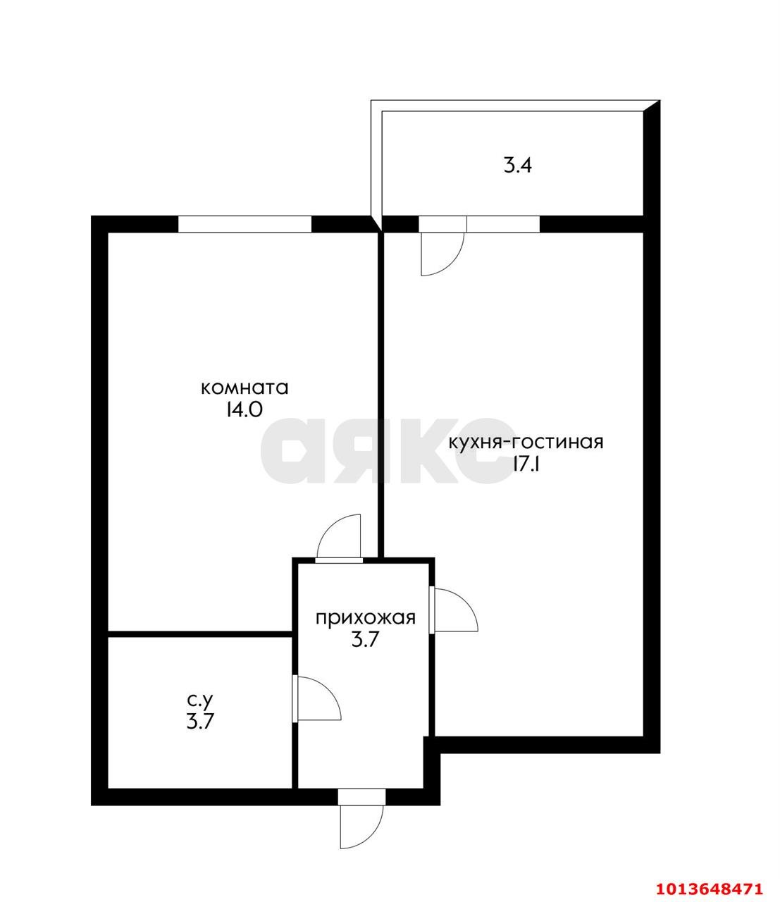 Фото №10: 1-комнатная квартира 42 м² - Краснодар, жилой комплекс Премьера, ул. Автолюбителей, 1/7к3