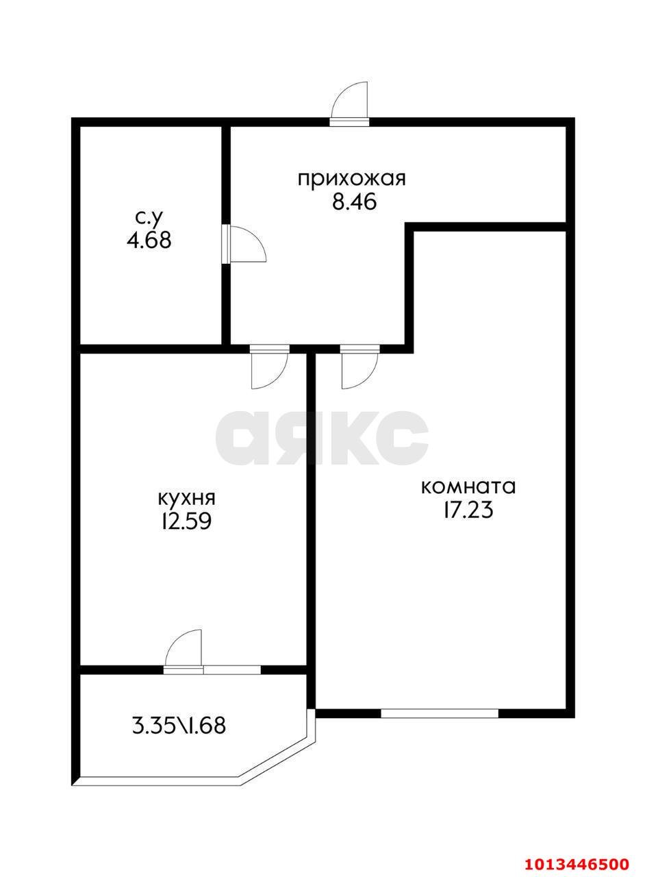 Фото №5: 1-комнатная квартира 44 м² - Краснодар, имени Петра Метальникова, ул. Ростовское шоссе, 30/6