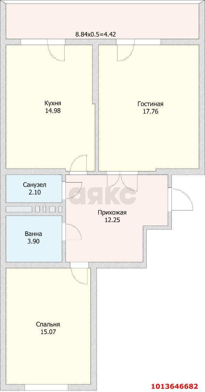 Фото №20: 2-комнатная квартира 72 м² - Краснодар, жилой комплекс На Стахановской, ул. Стахановская, 1