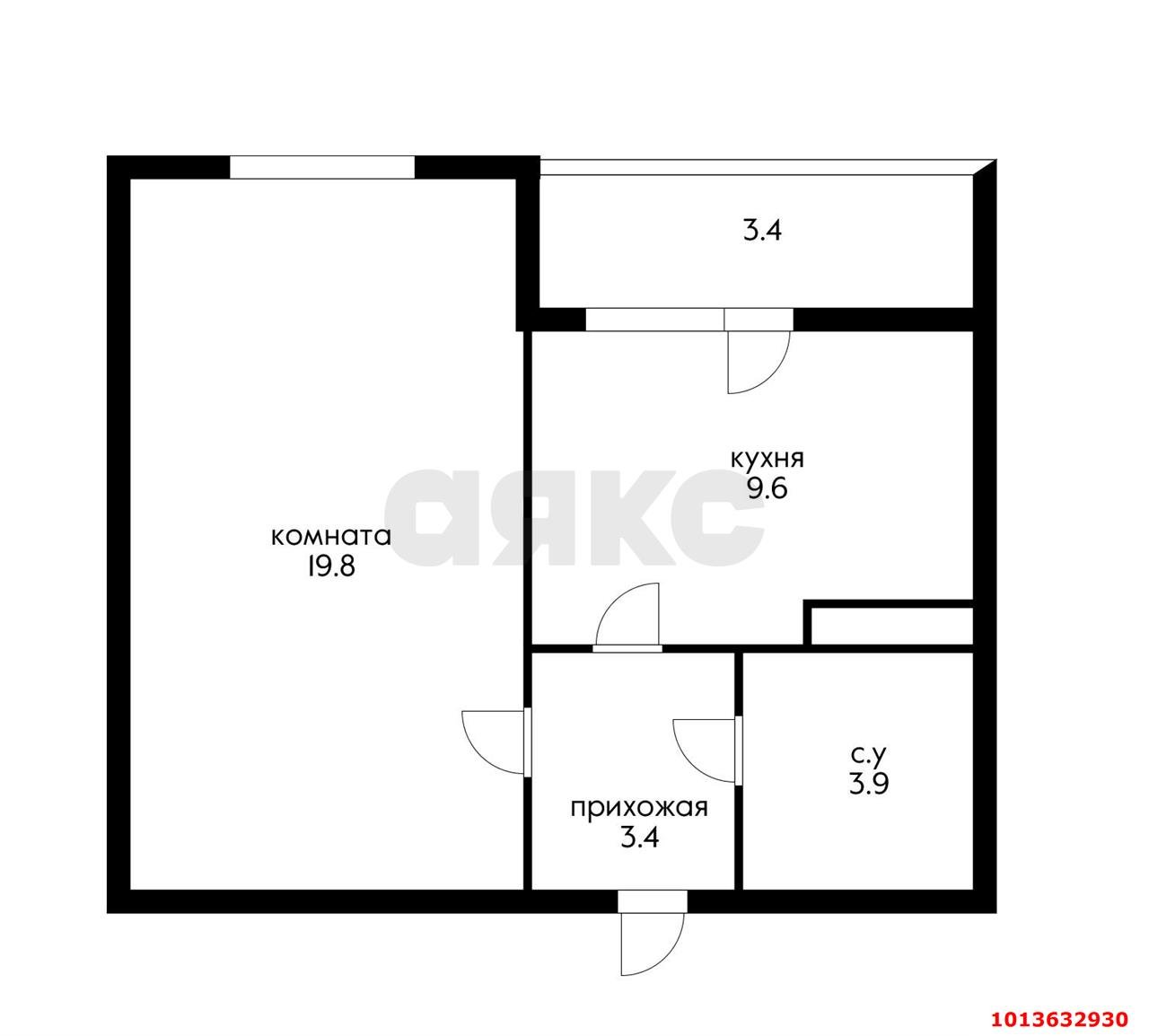 Фото №5: 1-комнатная квартира 38 м² - Краснодар, жилой комплекс Архитектор, ул. Наставников, 11