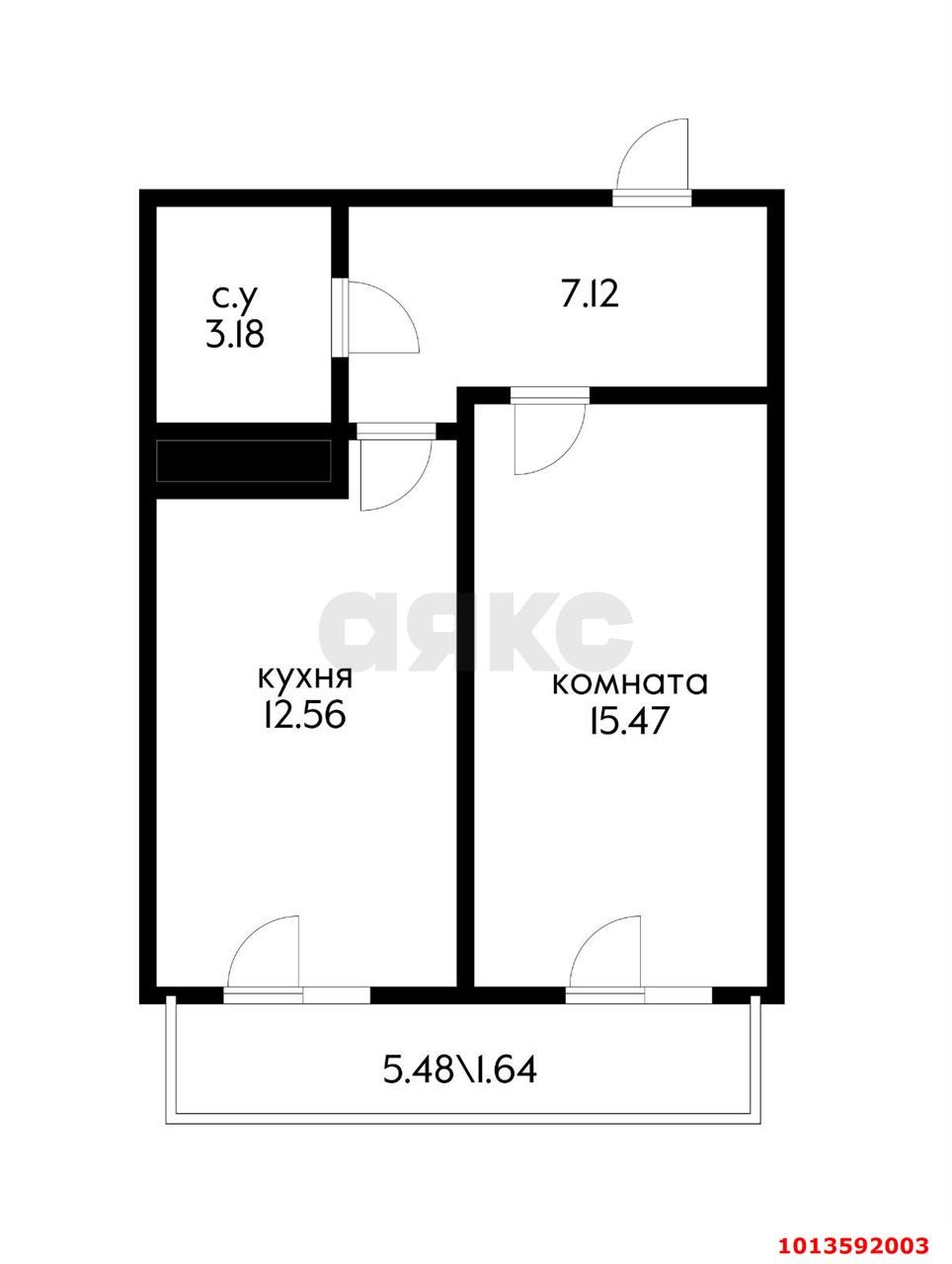 Фото №9: 1-комнатная квартира 44 м² - Краснодар, жилой комплекс Светлый, ул. Московская, 144к1