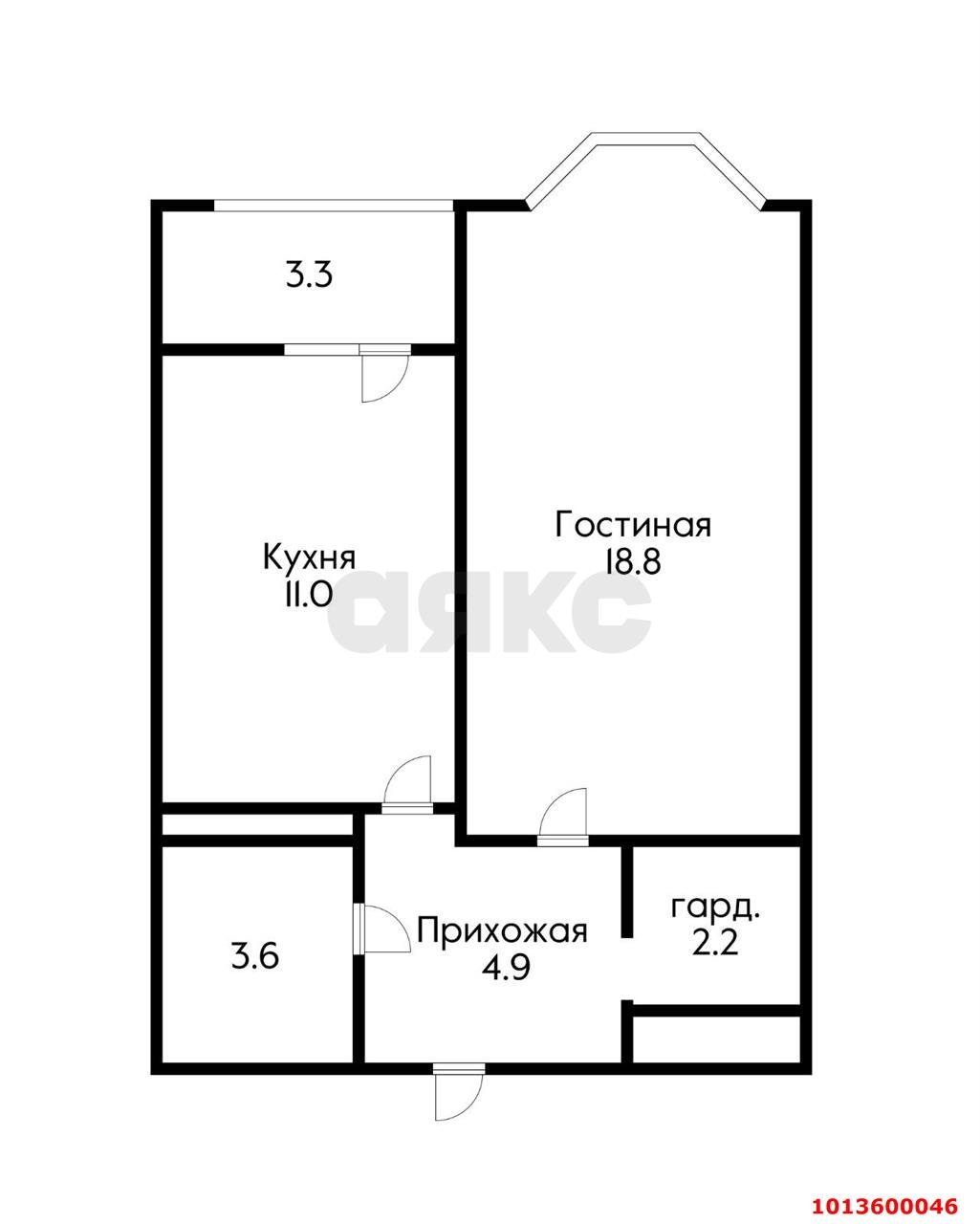 Фото №9: 1-комнатная квартира 41 м² - Краснодар, жилой комплекс Валентина, ул. имени Дзержинского, 64/2